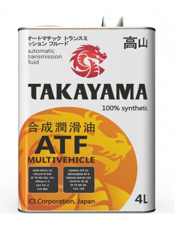 Масло трансмиссионное TAKAYAMA ATF Multivehicle 4л