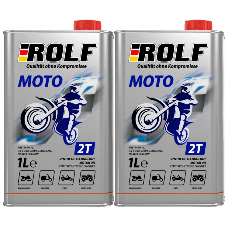 Масло моторное ROLF MOTO 2T 1л (2 канистры)