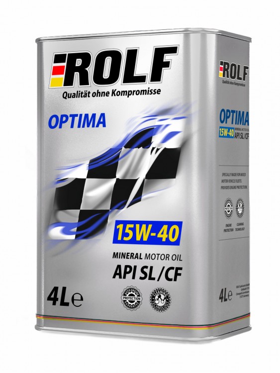 Масло моторное Rolf Optima SAE 15w40 API SL/CF 4л