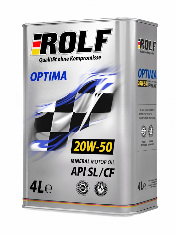 Масло моторное ROLF Optima SAE 20w50 API SL/CF 4л