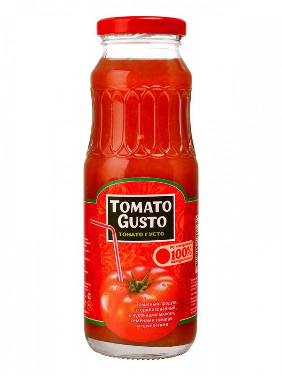 Сок "Tomato Gusto" ТОМАТНЫЙ ст. 0,25л (20 шт.)