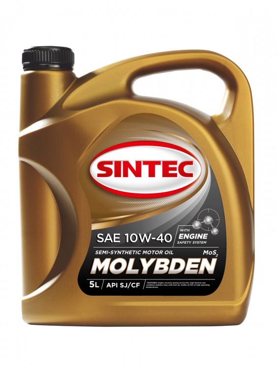 Масло моторное Sintec Молибден SAE 10W-40 API SJ/CF   5л