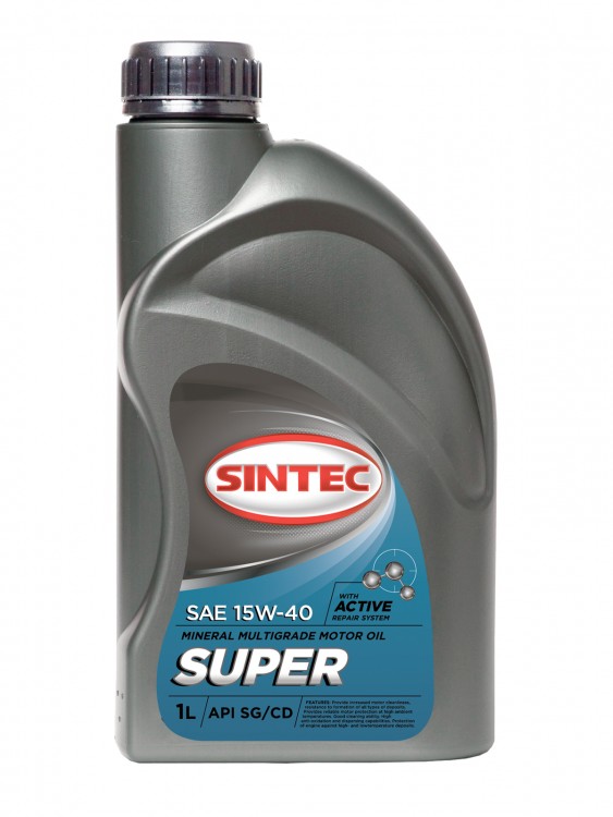 Масло моторное Sintec Супер SAE 15W-40 API SG/CD  1л
