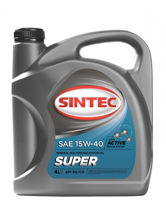 Масло моторное Sintec Супер SAE 15W-40 API SG/CD  4л