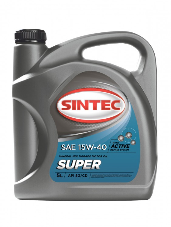 Масло моторное Sintec Супер SAE 15W-40 API SG/CD  5л