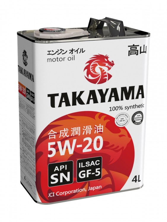 Масло моторное TAKAYAMA  SAE  5W-20, ILSAC GF-5, API SN 4л