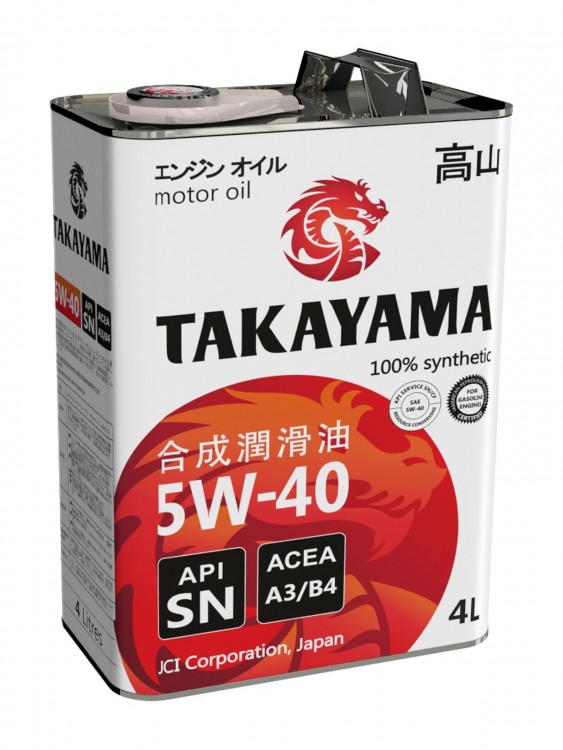 Масло моторное TAKAYAMA  SAE  5W-40, API SN/CF  4л