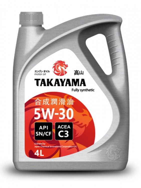 Масло моторное TAKAYAMA  SAE 5W-30, API SN/CF C3 4л пластик