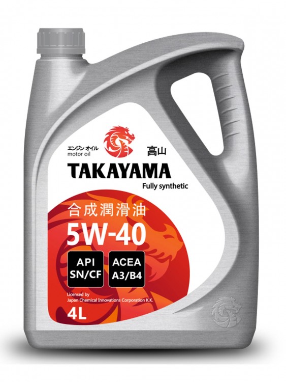 Масло моторное TAKAYAMA  SAE 5W-40, API SN/CF  4л пластик