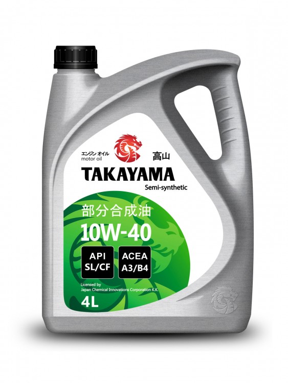 Масло моторное TAKAYAMA SAE 10W-40 API SL/СF пластик 4л