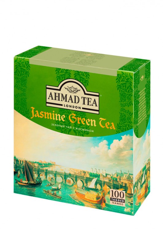 Чай Ahmad Tea Зеленый с жасмином (100 пак.)