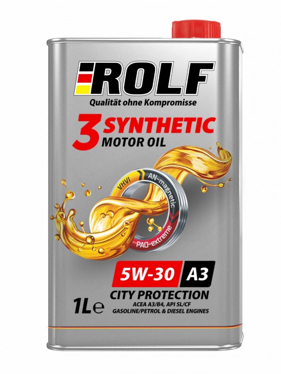 Масло моторное ROLF 3-synthetic 5W-30 ACEA A3/B4 1л