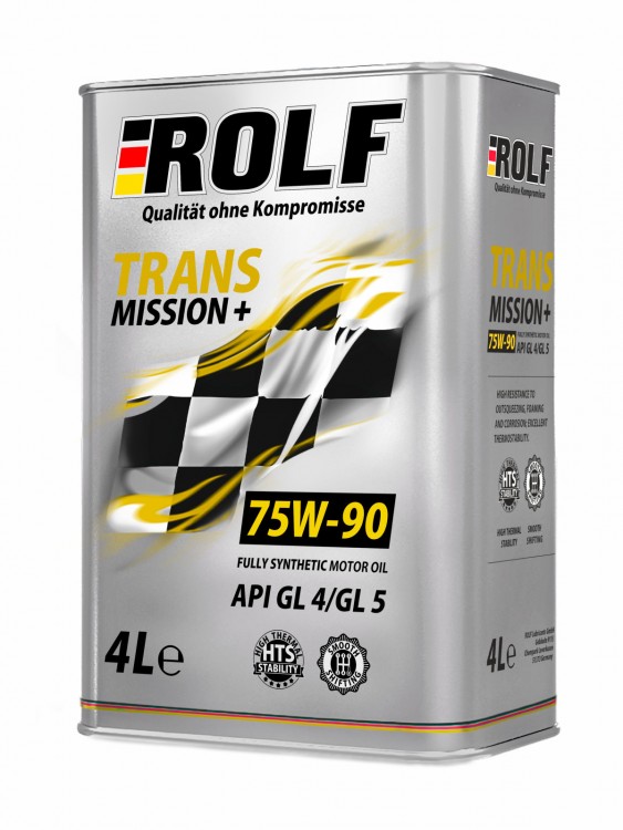 Масло трансмиссионное ROLF Transmission plus SAE 75W-90 API GL-4/5 4л