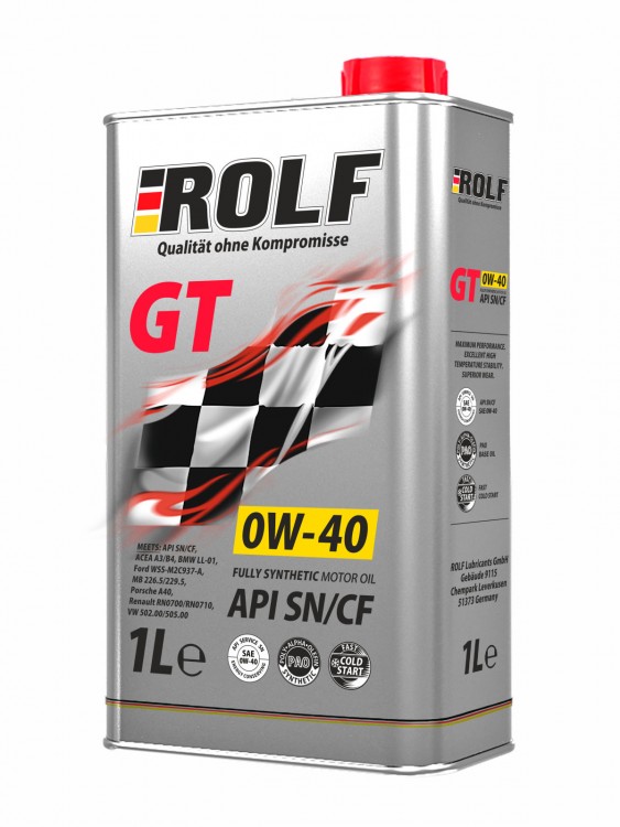 Масло моторное ROLF GT SAE 0W-40 API SN/CF 1л