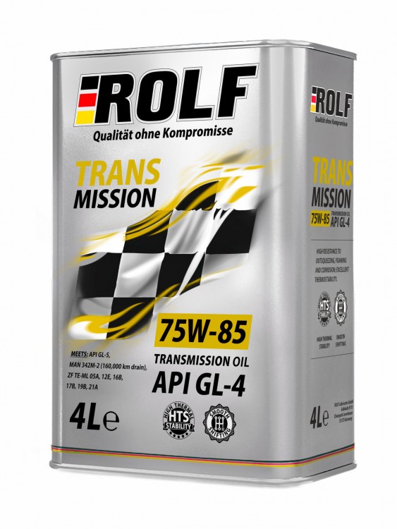 Масло трансмиссионное ROLF Transmission SAE 75W-85, API GL-4 4л