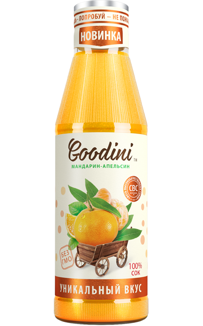 Сок Гудини (Goodini) Мандарин-апельсин ст. 0,25л (8 шт.)