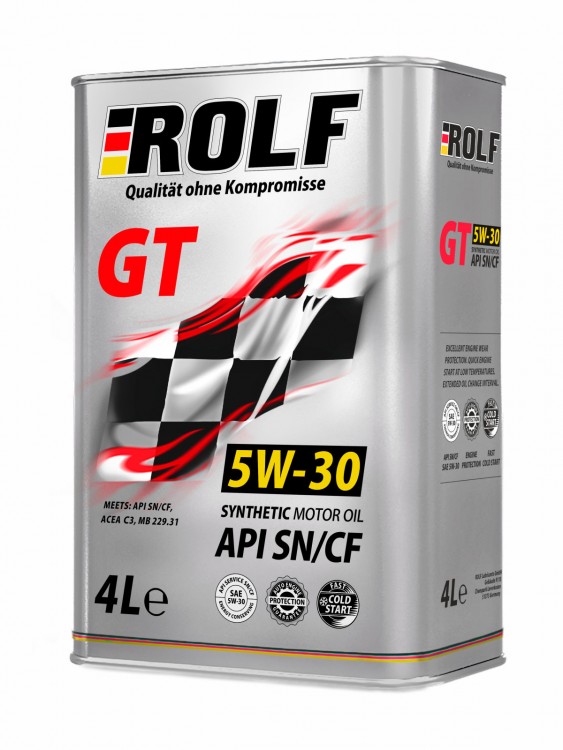 Масло моторное ROLF GT SAE 5W-30 API SN/CF 4л