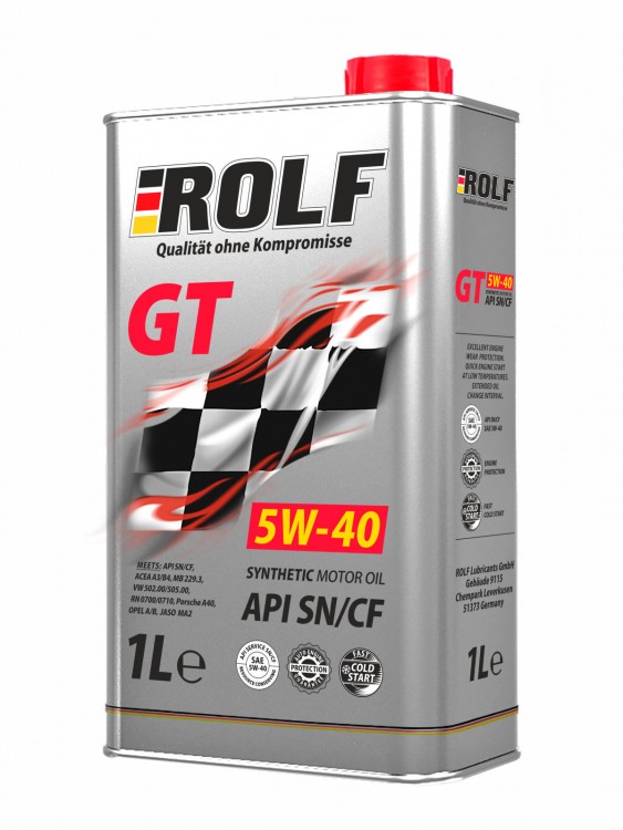 Масло моторное ROLF GT SAE 5W-40 API SN/CF 1л